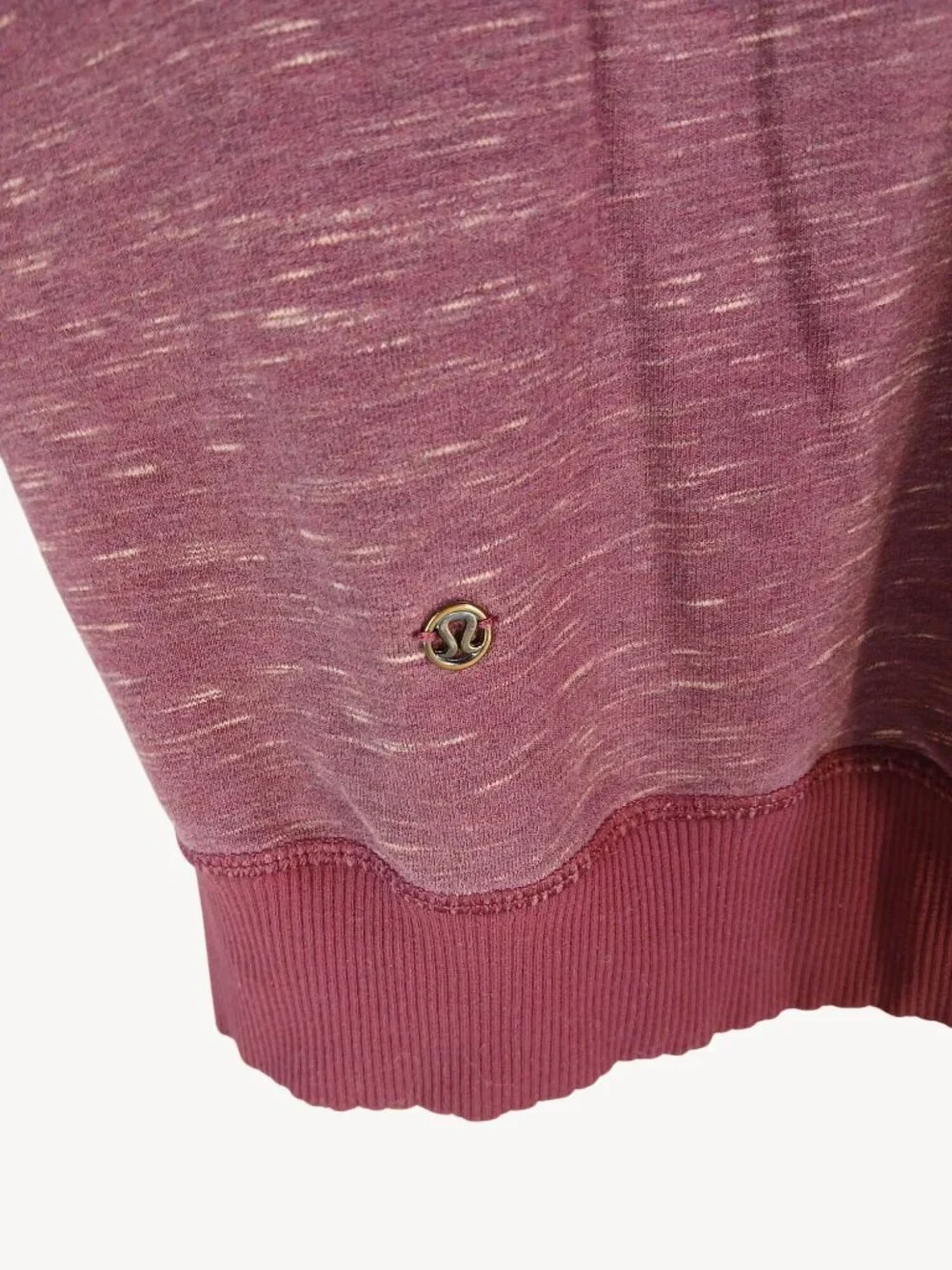 Lululemon Womens Burgundy Hoodie Om Roam Size 8 Heathered Berry Side Zippers - Picture 6 of 16